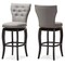 Baxton Studio Leonice Grey Upholstered Button-tufted 29-Inch Swivel Bar Stool 123-6825 - alternate 5